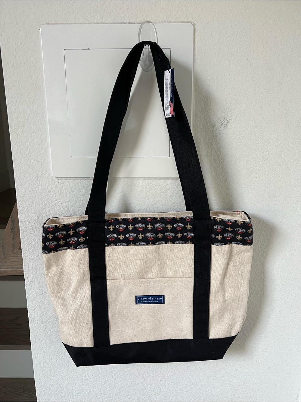 NFL Vineyard Vines New Orleans Saints Classic Canvas Tote NWT